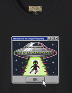 Alien Abduction Retro Window Graphic T-Shirt