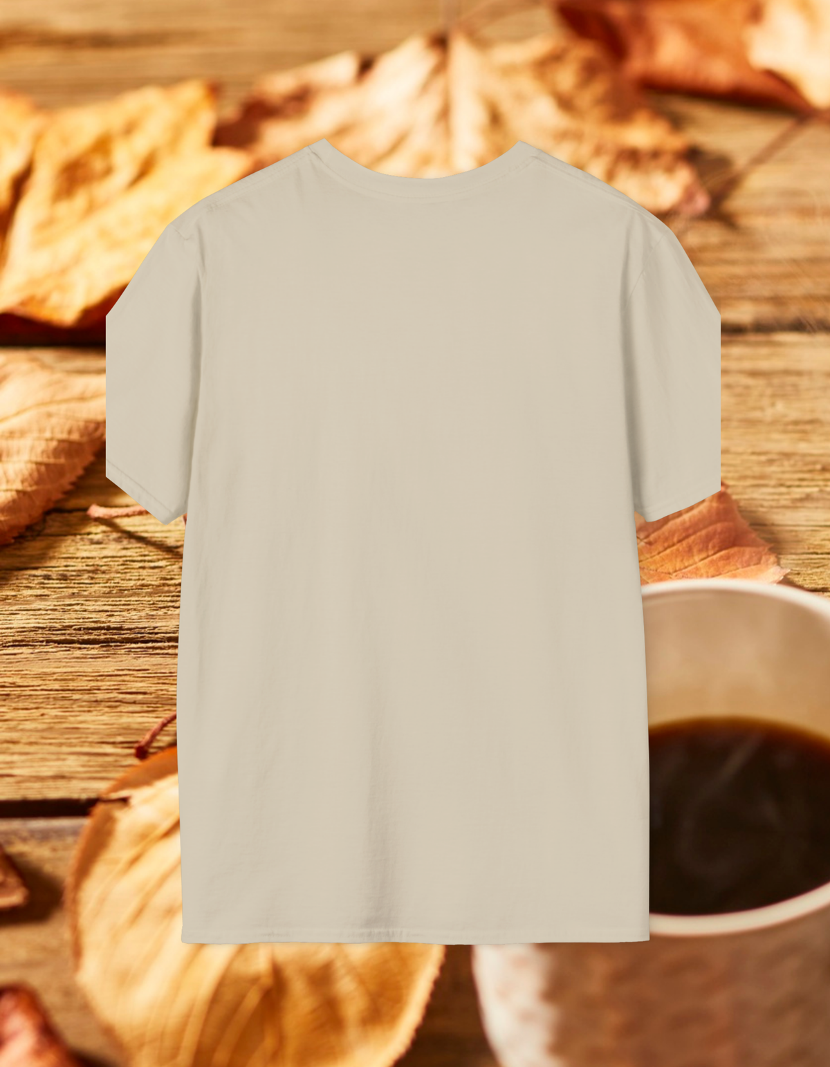 Alien Harvest T‑Shirt — Cute Space Creature in Cozy Sweater Picking Mushrooms (Fall Graphic)
