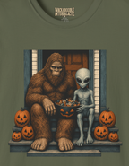 Halloween Sasquatch & Alien T-Shirt — Cute Spooky Trick‑Or‑Treat Tee