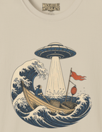 UFO Wave T-Shirt — Vintage Japanese Wave Alien Abduction Graphic Tee