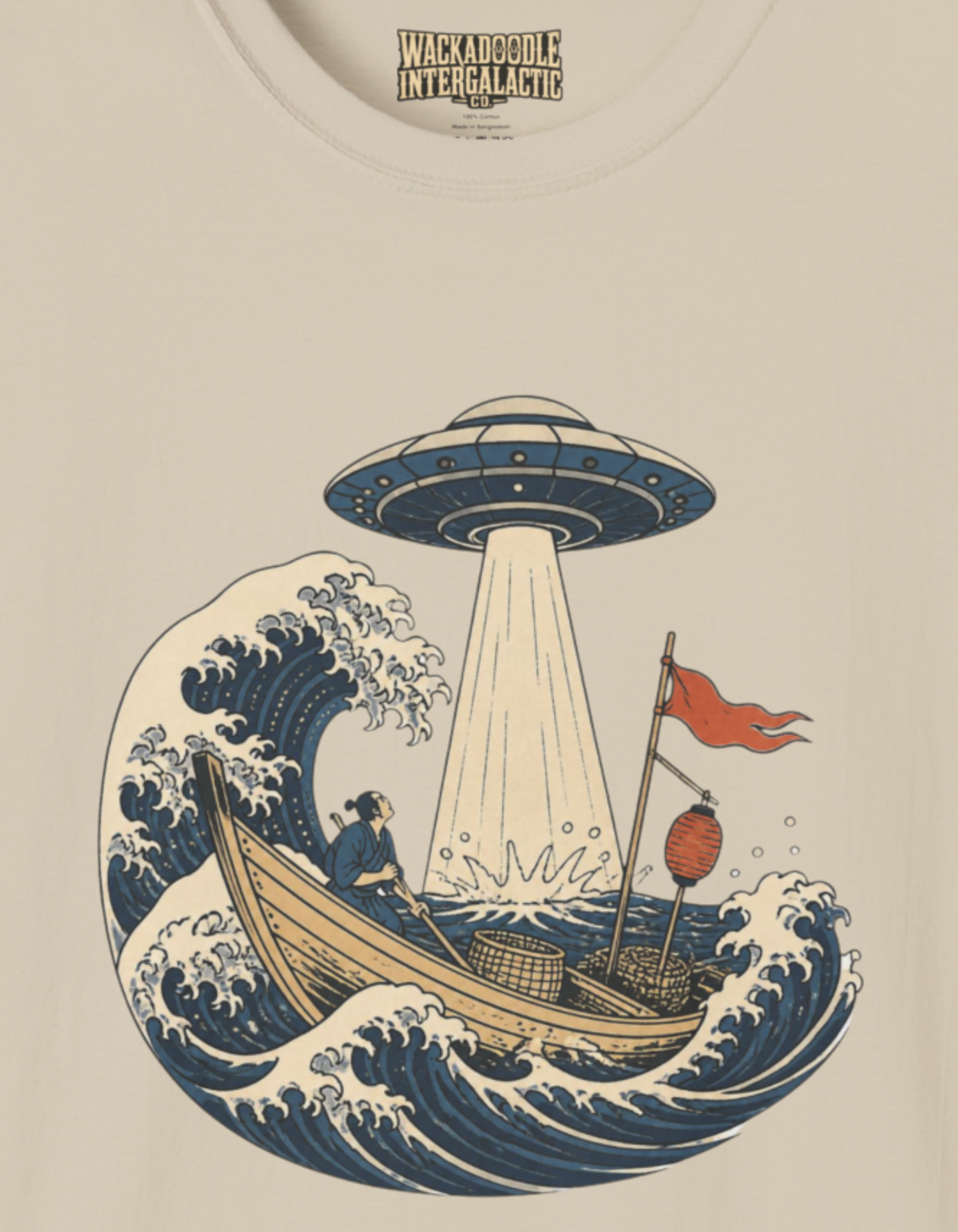 UFO Wave T-Shirt — Vintage Japanese Wave Alien Abduction Graphic Tee
