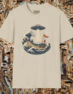 UFO Wave T-Shirt — Vintage Japanese Wave Alien Abduction Graphic Tee