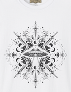 Mystic UFO Mandala T-Shirt — Alien Abduction Celestial Design