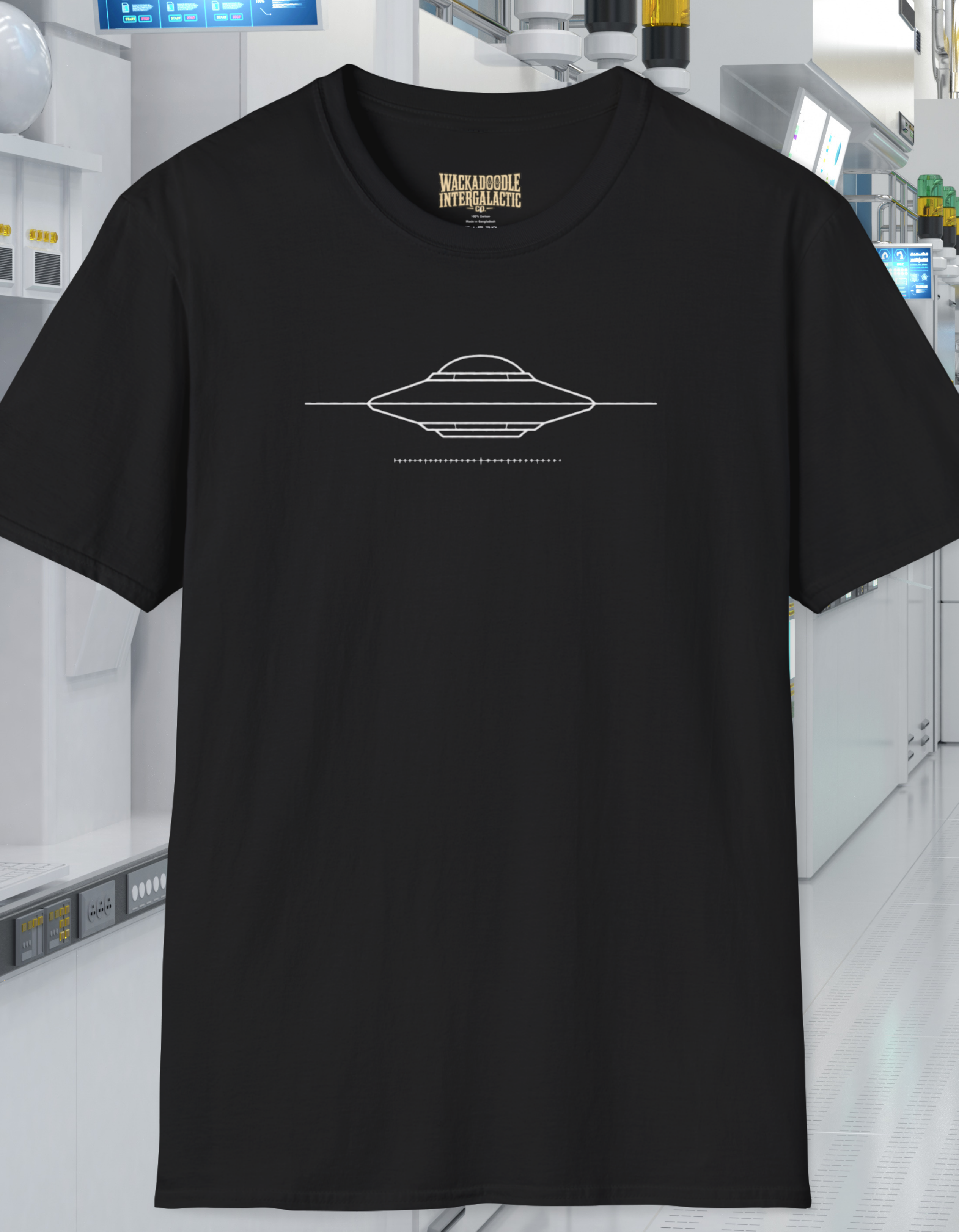 UFO Outline T‑Shirt — Minimalist Alien Spaceship Tee