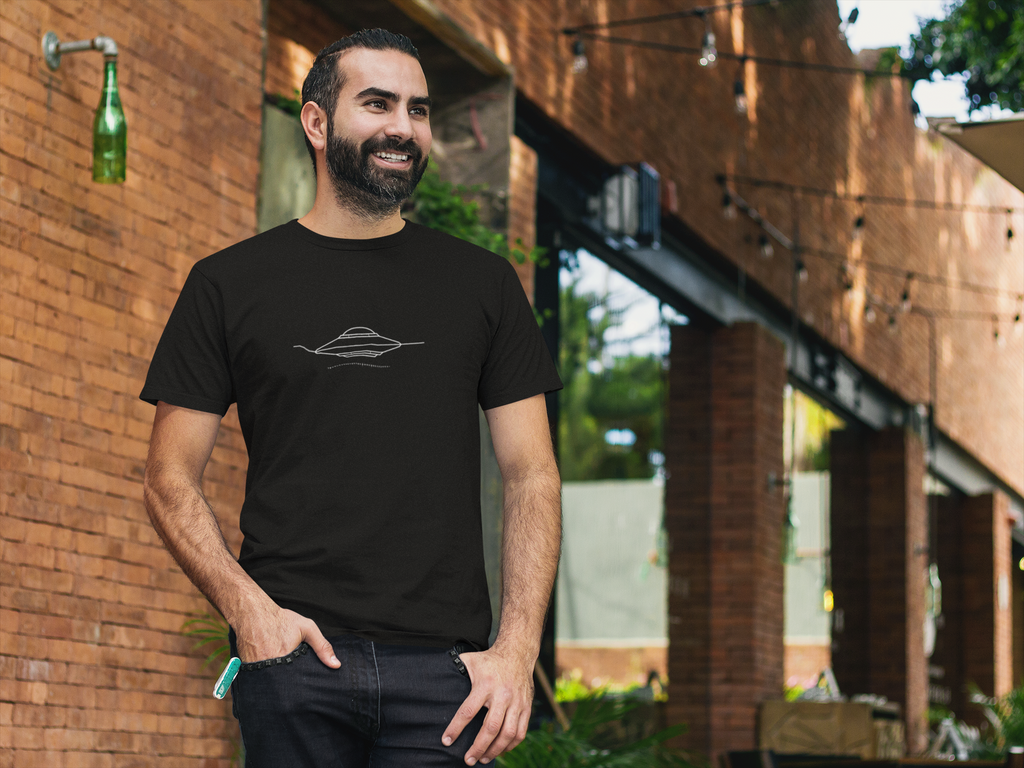 UFO Outline T‑Shirt — Minimalist Alien Spaceship Tee