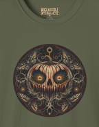 Pumpkin Skull Mandala T-Shirt — Spooky Vintage Halloween Tee