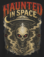 Haunted in Space T-Shirt — Vintage Alien Skull UFO Tee