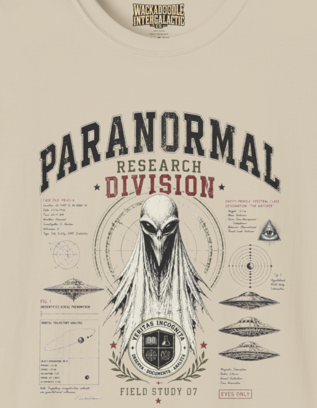 Paranormal Research Division T-Shirt — Vintage Cryptid Investigation Tee