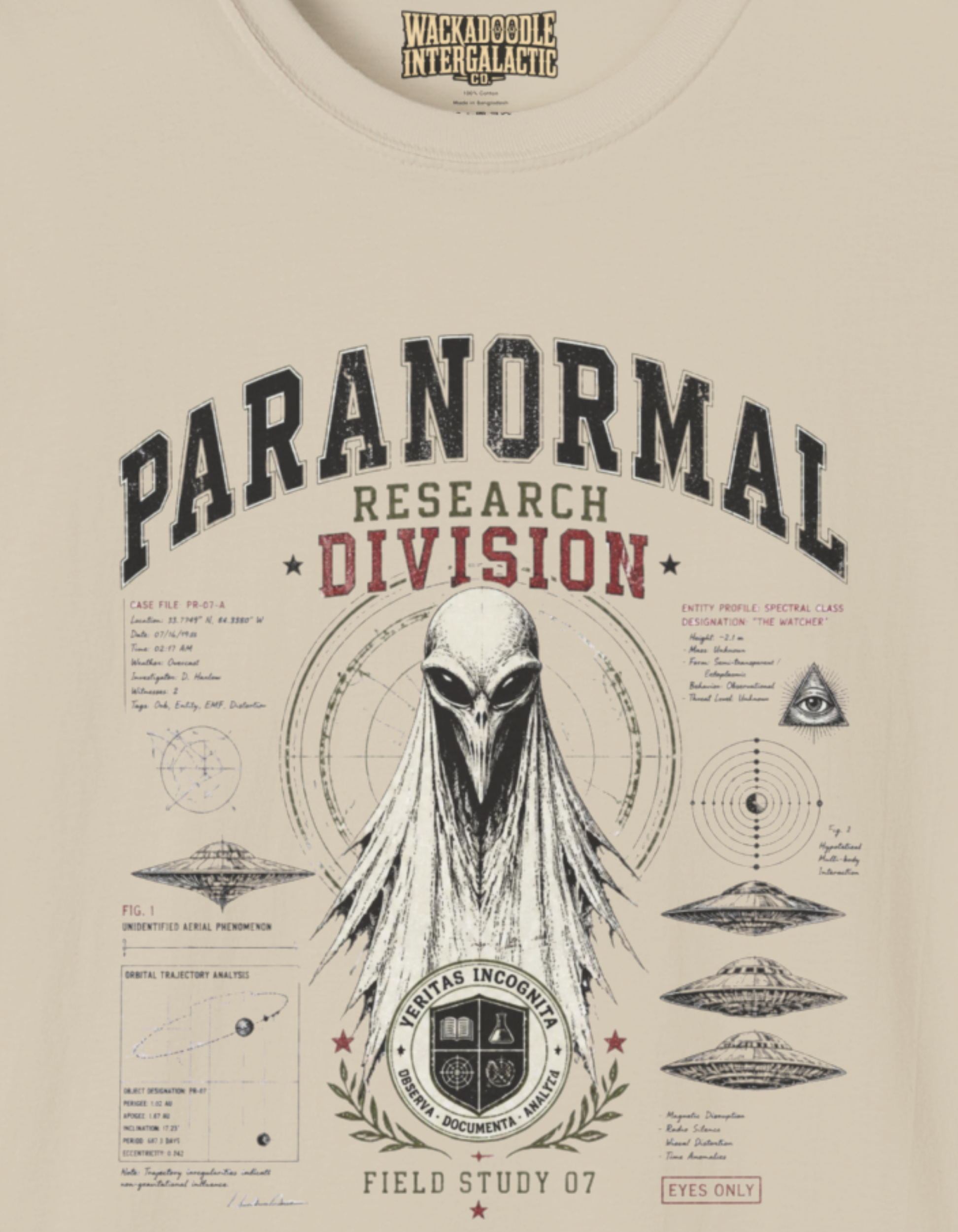 Paranormal Research Division T-Shirt — Vintage Cryptid Investigation Tee
