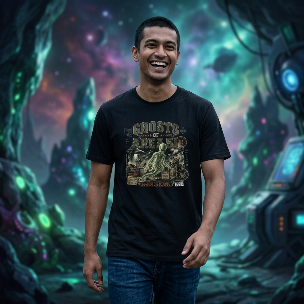 Area 51 Ghosts T-Shirt — Alien / Paranormal Vintage Sci‑Fi Tee