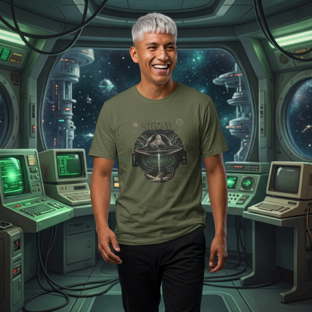 Alien Signal T‑Shirt — Vintage UFO Graphic Tee