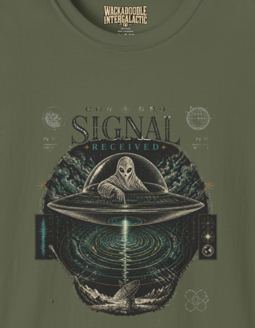 Alien Signal T‑Shirt — Vintage UFO Graphic Tee