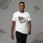 Alien Ghost T-Shirt — "I Came From Far Away (For This?)" Retro Sci‑Fi Tee
