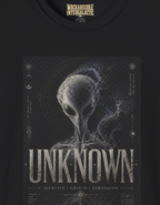 Alien Skull Graphic T‑Shirt — “UNKNOWN” Sci‑Fi Horror Tee