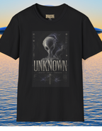 Alien Skull Graphic T‑Shirt — “UNKNOWN” Sci‑Fi Horror Tee
