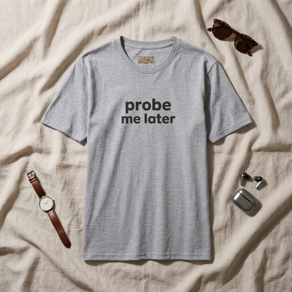 Probe Me Later T‑Shirt – Funny Science / Lab Humor Tee