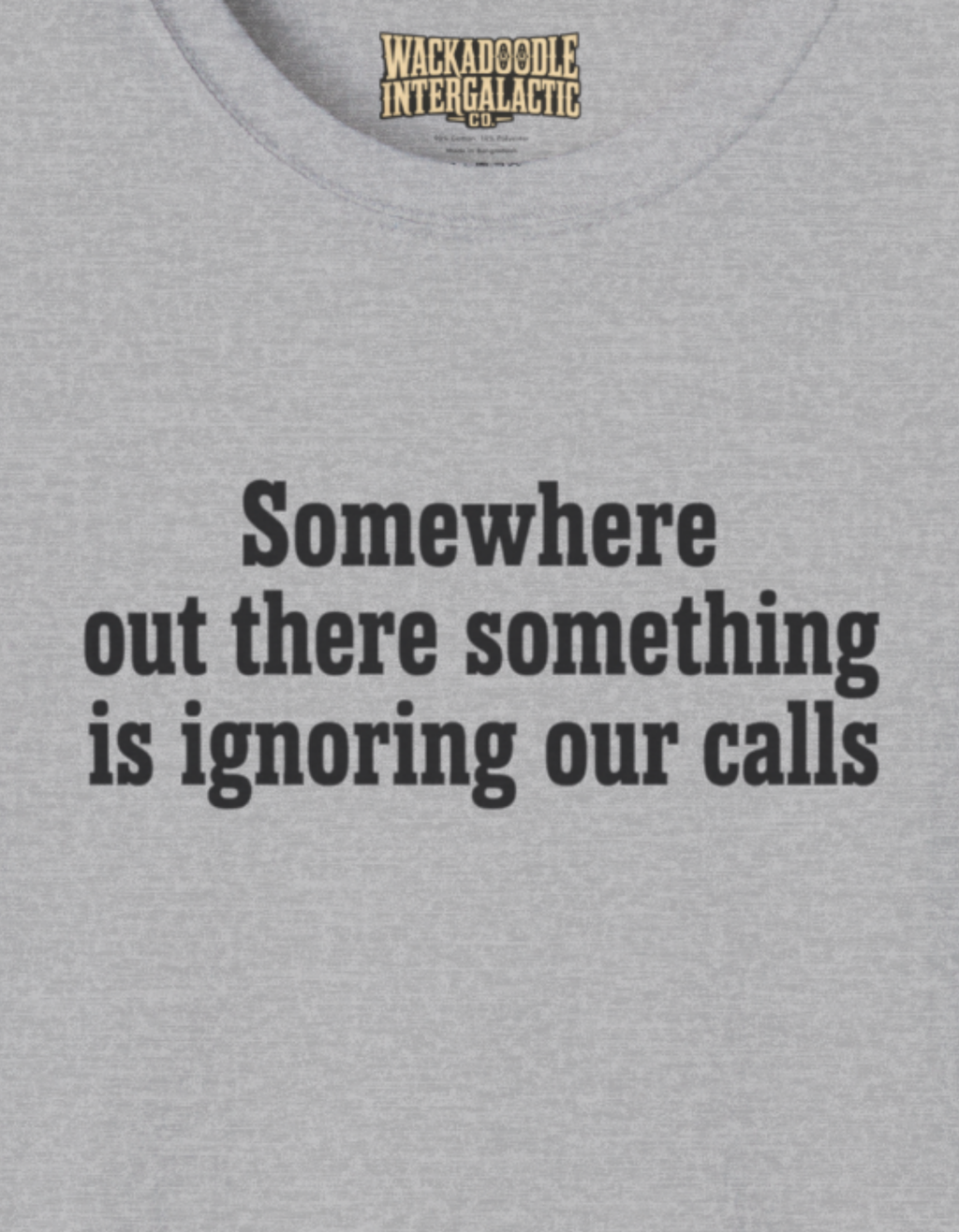 T-Shirt — “Somewhere Out There Something Is Ignoring Our Calls” Comfort Tee