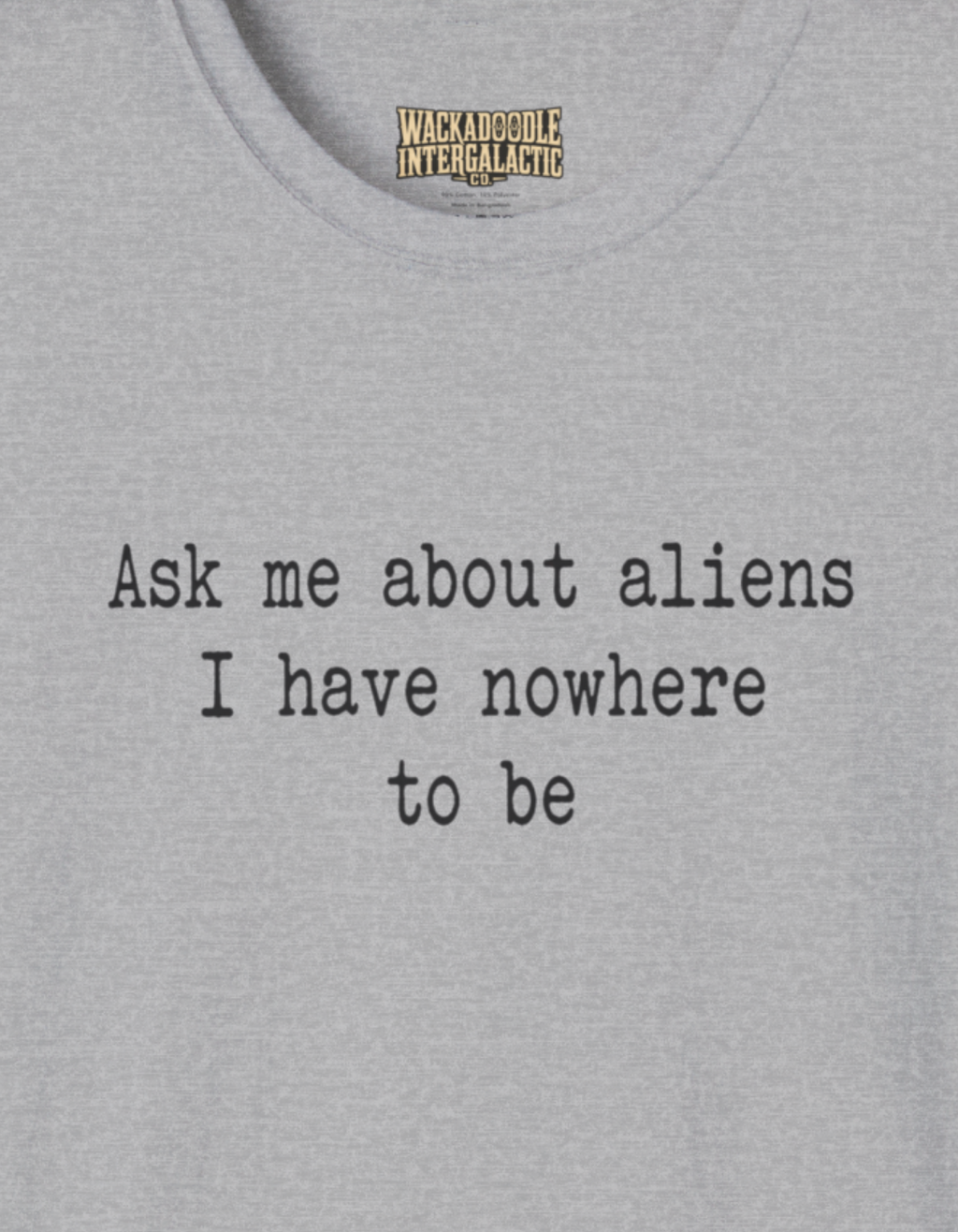Ask Me About Aliens I Have Nowhere To Be T-Shirt