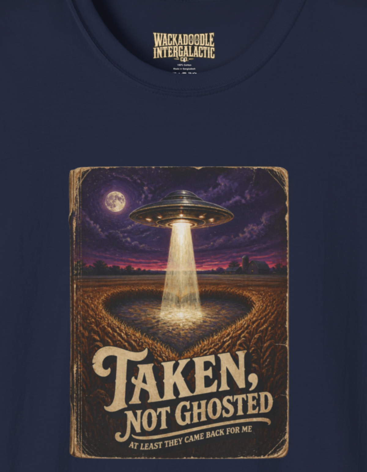T‑Shirt — "Taken Not Ghosted" UFO Abduction Vintage Graphic Tee