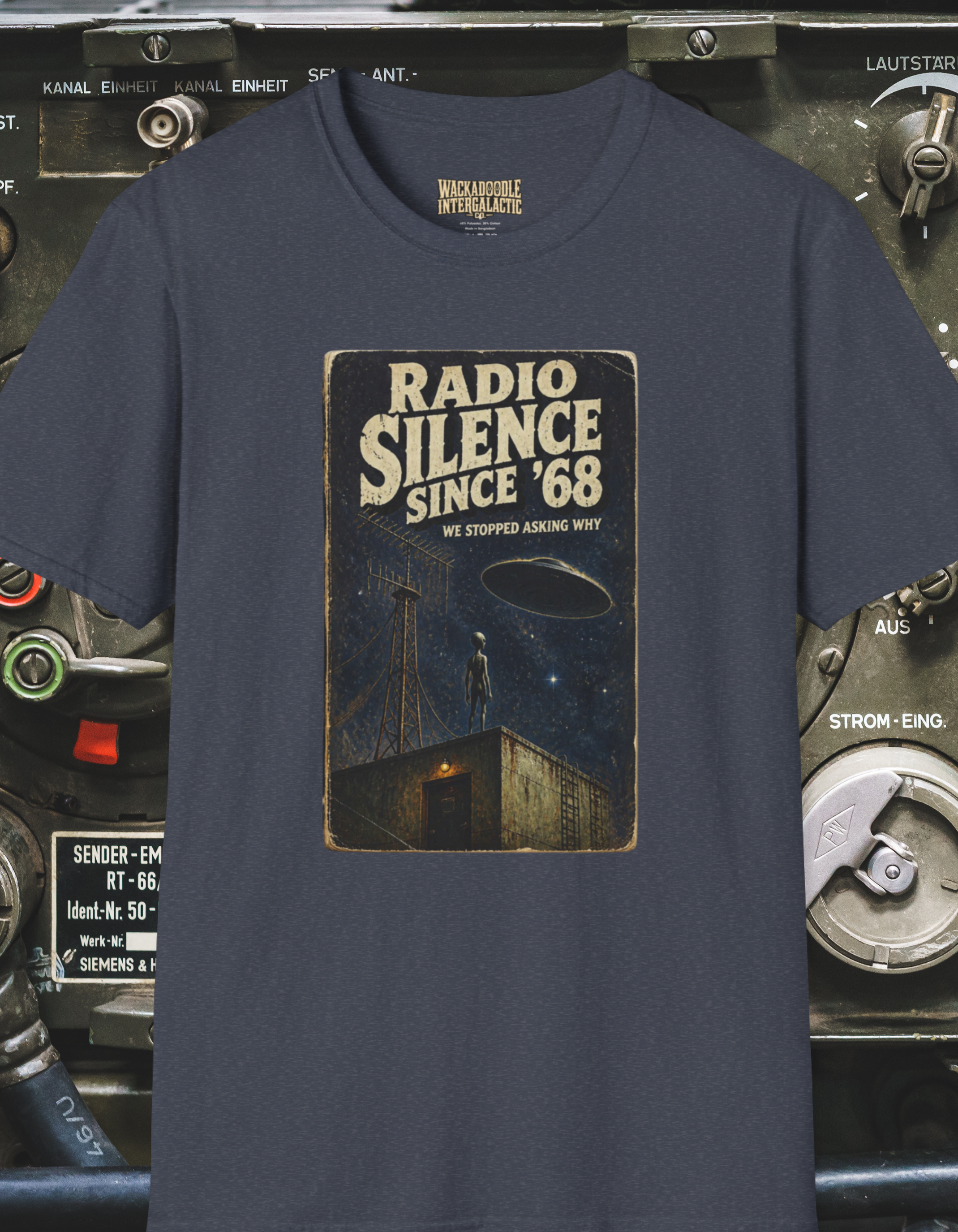 T‑Shirt — "Radio Silence Since '68" Vintage UFO Graphic Tee