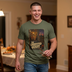 T-Shirt — "The Uninvited Guest" Vintage Horror Poster Tee