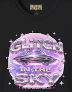Glitch in the Sky T-Shirt — Retro UFO Vaporwave Graphic Tee
