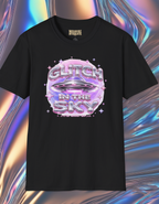 Glitch in the Sky T-Shirt — Retro UFO Vaporwave Graphic Tee