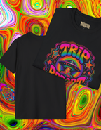 Trip Report Psychedelic T-Shirt — Rainbow Mushroom Retro Graphic Tee