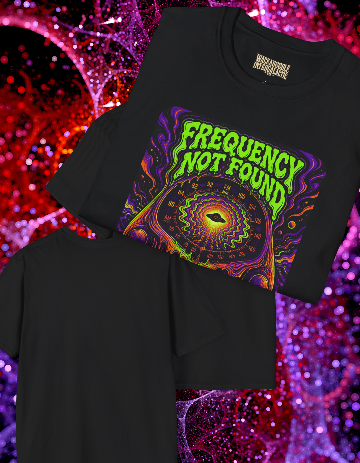 T-Shirt — 'Frequency Not Found' Psychedelic Graphic Tee