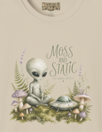 Alien Garden T-Shirt — "Moss and Static" Cute Alien Mushroom Tee