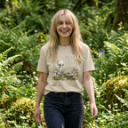 Alien Garden T-Shirt — "Moss and Static" Cute Alien Mushroom Tee