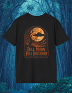 Full Moon UFO T-Shirt — 'Full Moon Full Disclosure' Alien Graphic Tee
