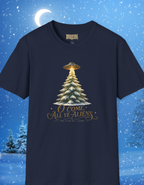 Alien Christmas Tree T-Shirt — “O Come, All Ye Aliens” Holiday Tee
