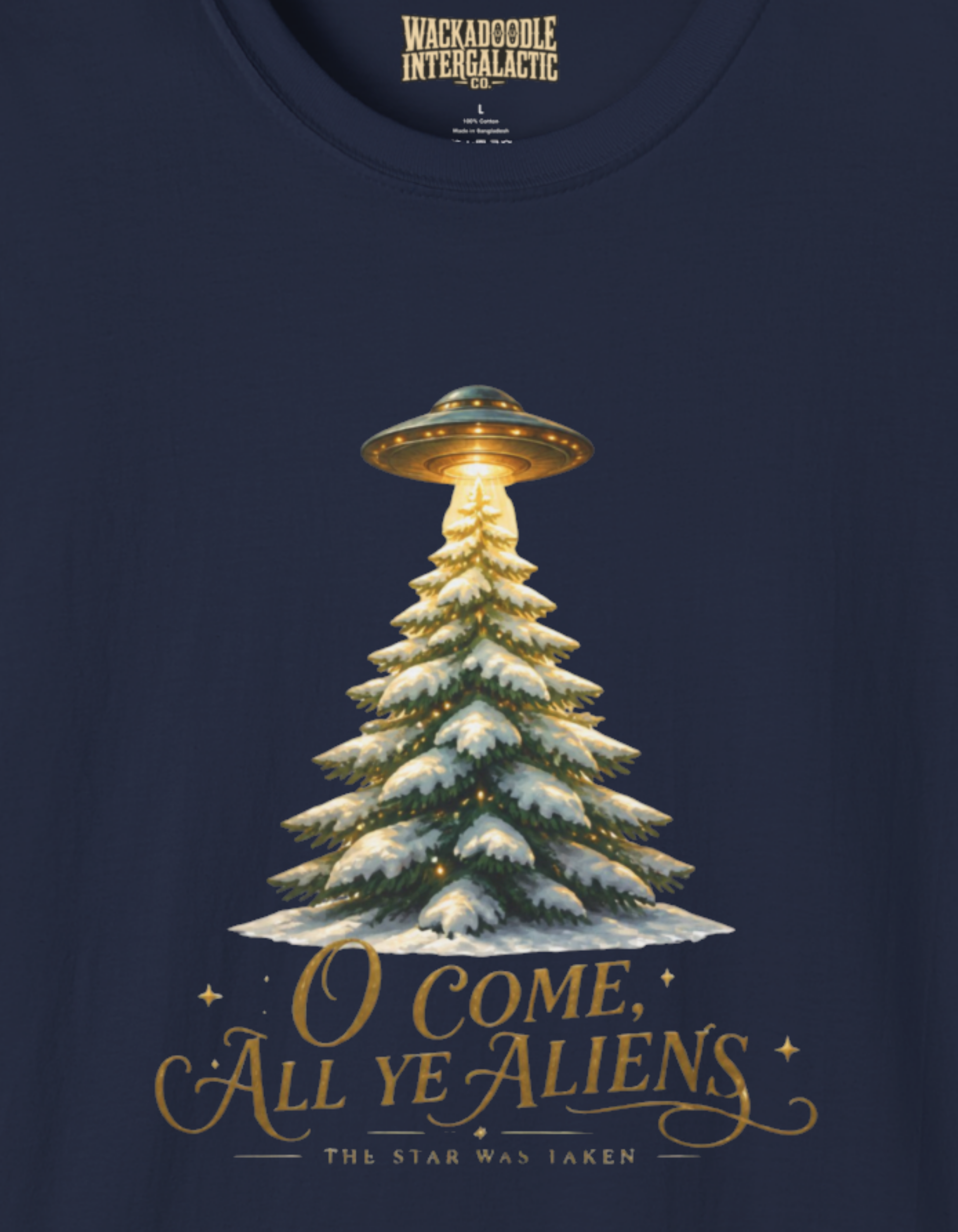 Alien Christmas Tree T-Shirt — “O Come, All Ye Aliens” Holiday Tee