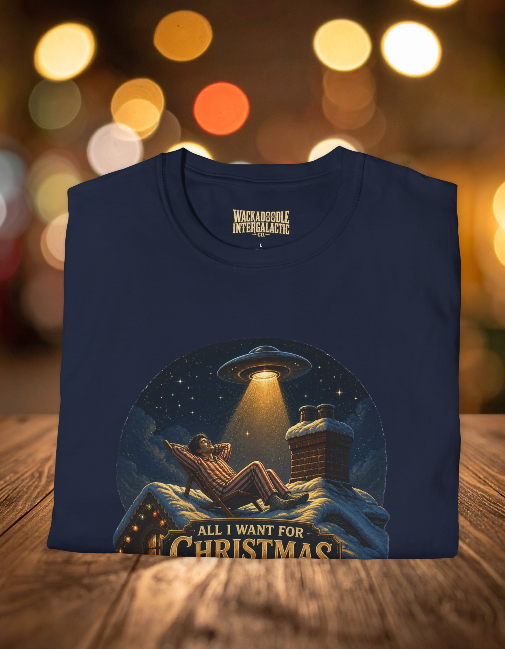 Christmas Abducted T-Shirt — Holiday UFO Funny Graphic Tee