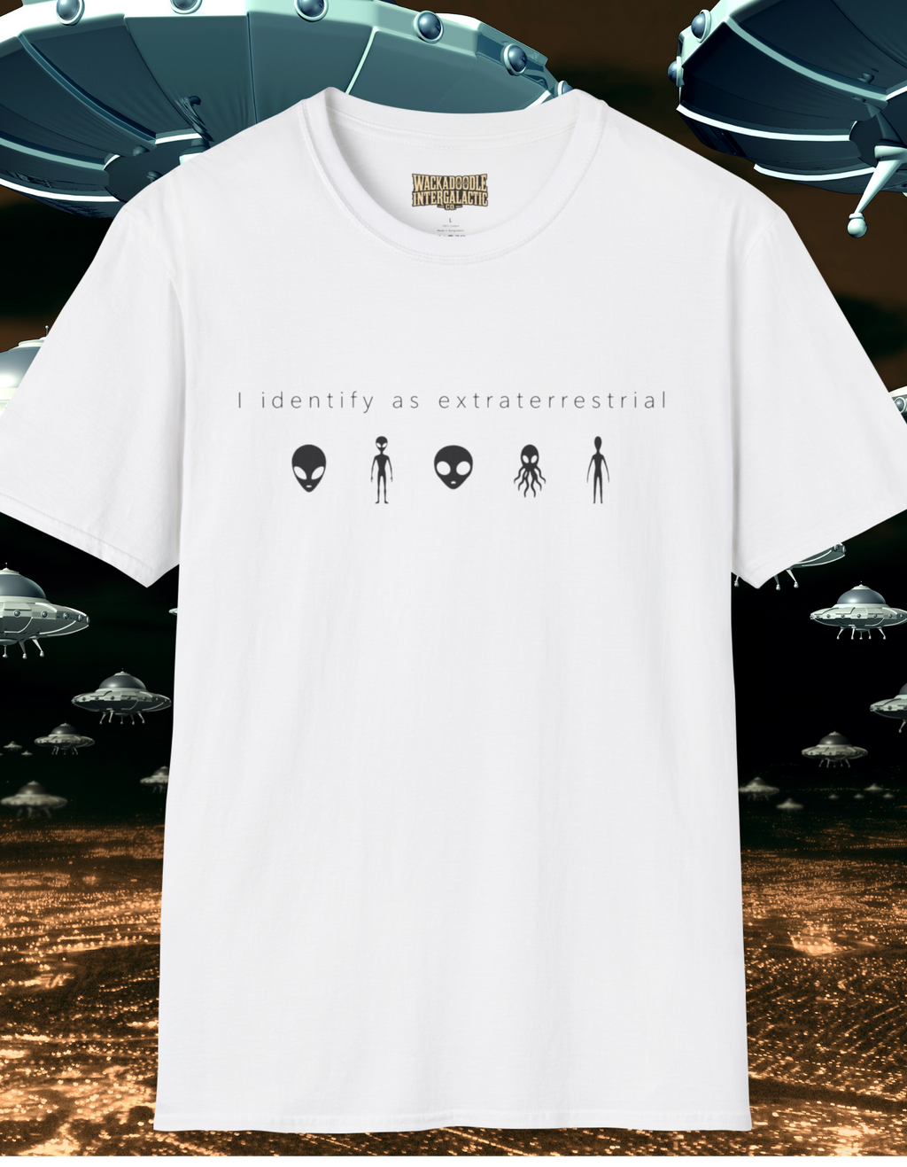 Alien Icons T‑Shirt — "I Identify as Extraterrestrial" Graphic Tee