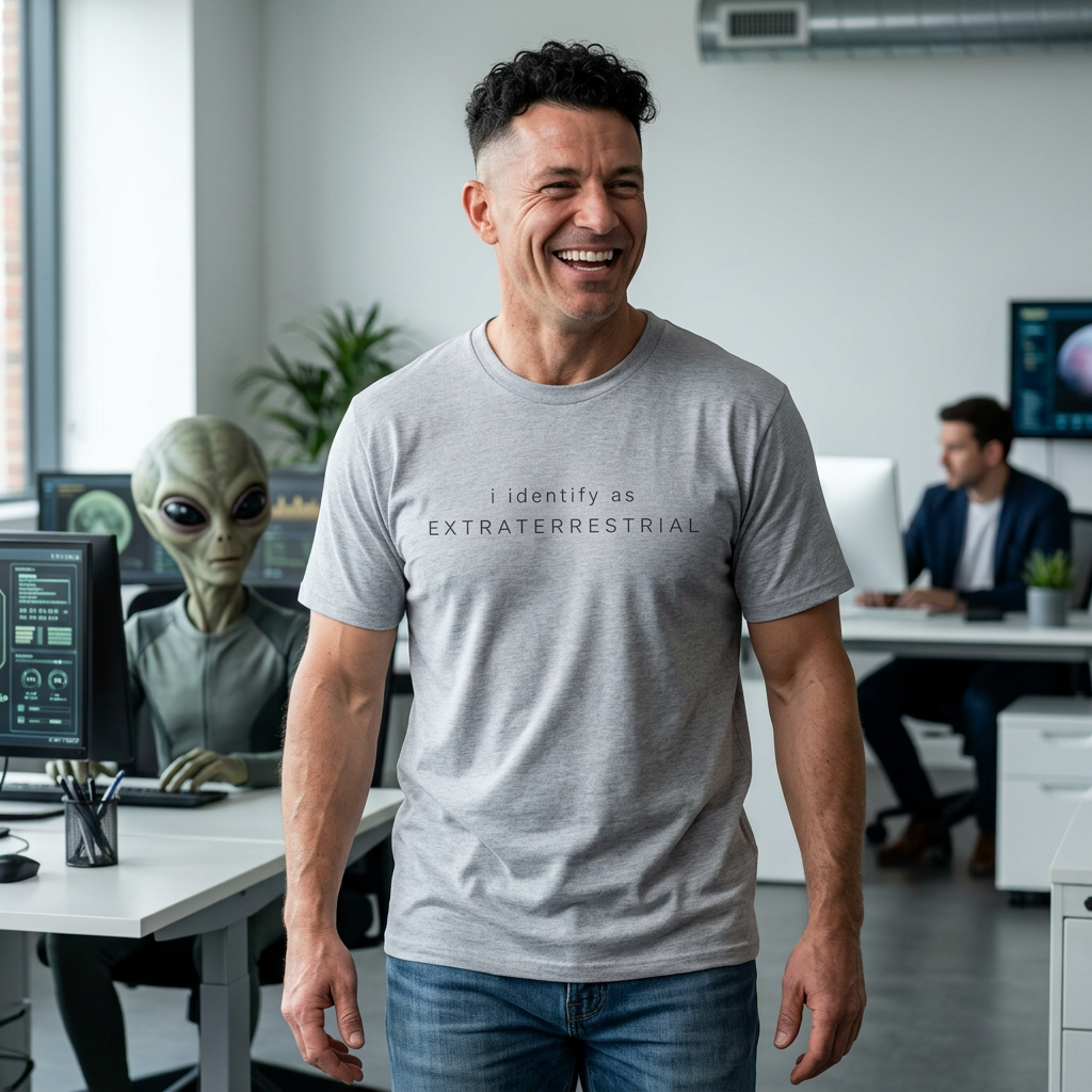 "I Identify As Extraterrestrial" T-Shirt - Alien Graphic Tee