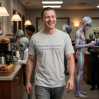 T-Shirt — “My personality is mostly caffeine and unresolved alien trauma.” Funny Graphic Tee