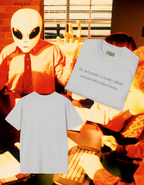 T-Shirt — “My personality is mostly caffeine and unresolved alien trauma.” Funny Graphic Tee