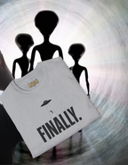 Finally. UFO Abduction Tee — Funny Alien Graphic T-Shirt