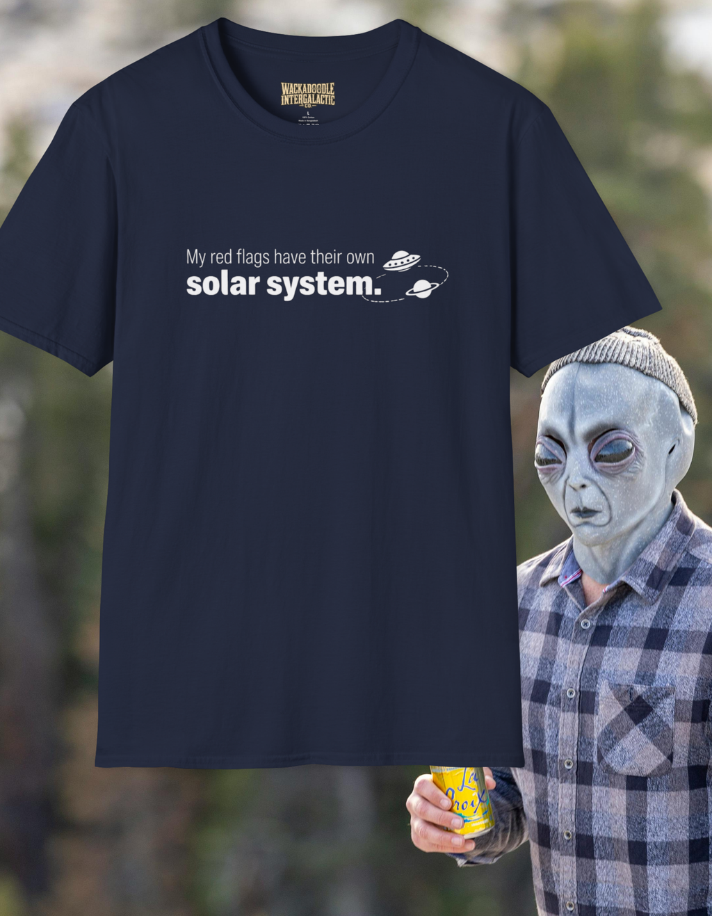 Graphic T-Shirt — "My Red Flags Have Their Own Solar System" Funny Astrology Tee