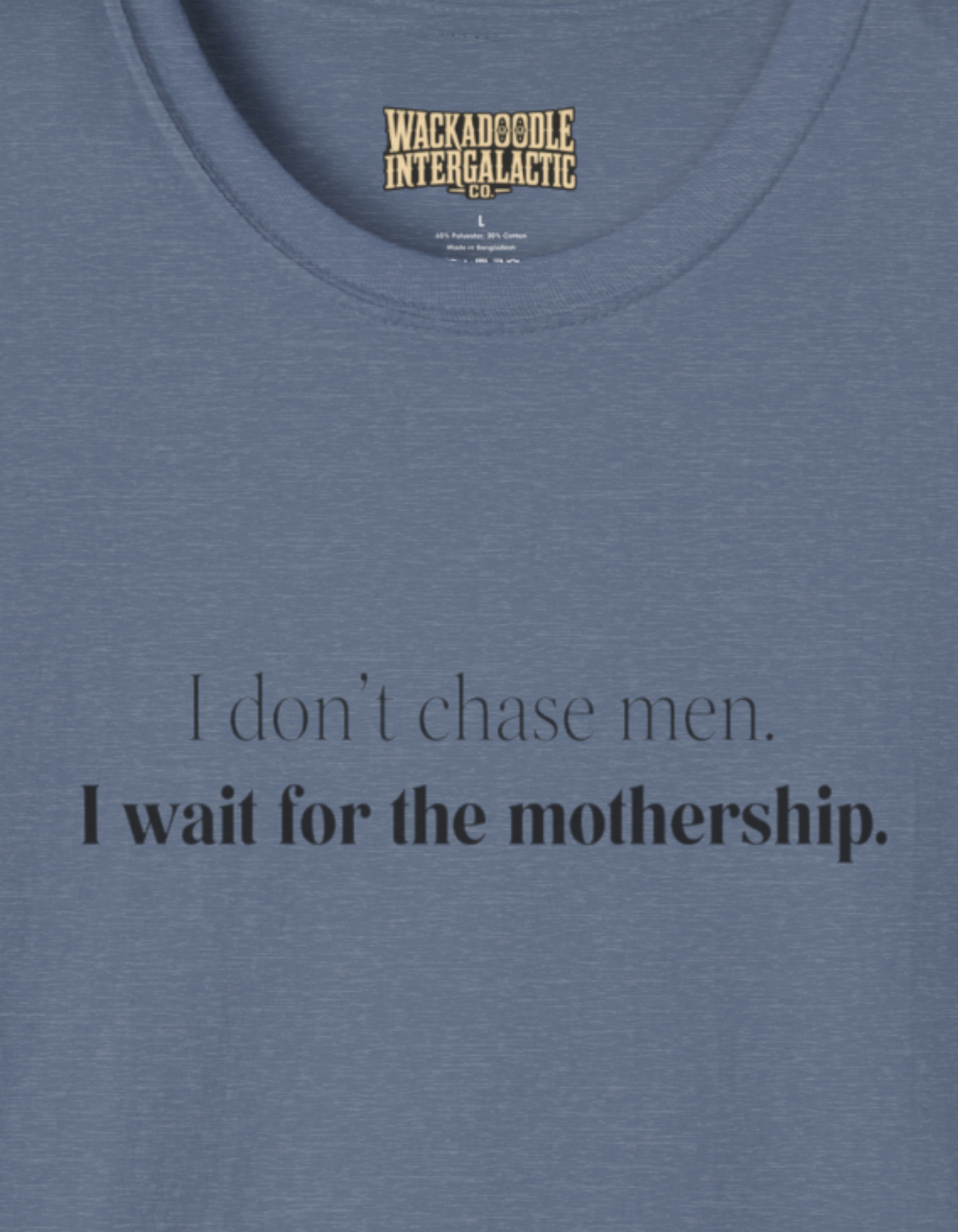 I don't chase men. I wait for the mothership. T-Shirt