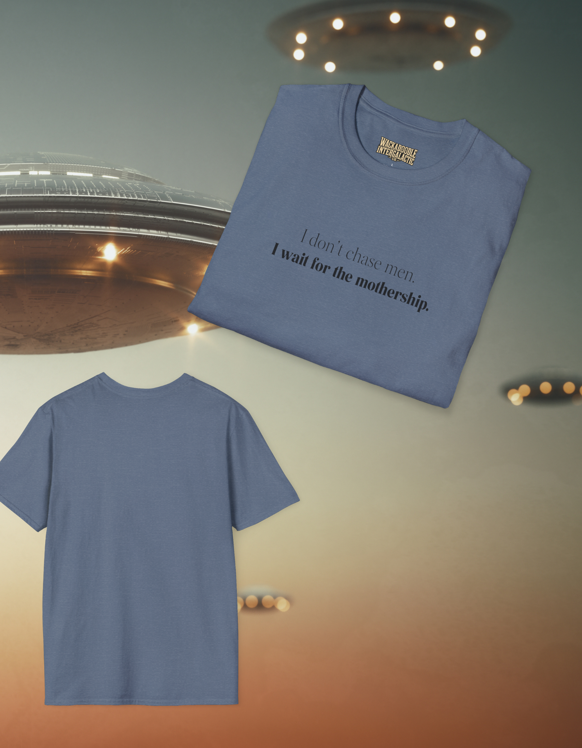 I don't chase men. I wait for the mothership. T-Shirt