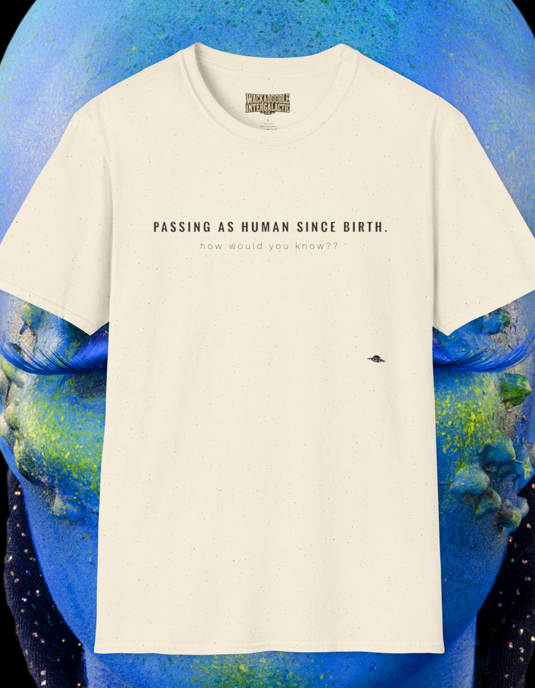 Passing As Human T-Shirt — Minimalist 'Passing As Human Since Birth' Graphic Tee