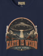 UFO Abduction T-Shirt — 'Earth Is Weird' Vintage Space Graphic