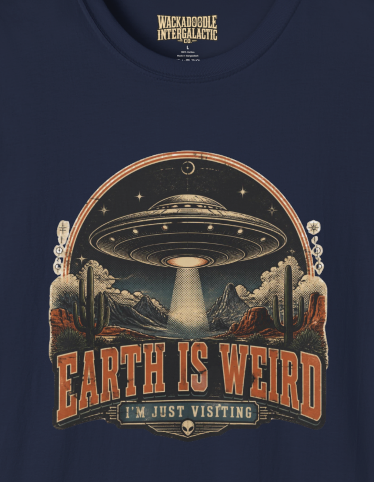 UFO Abduction T-Shirt — 'Earth Is Weird' Vintage Space Graphic