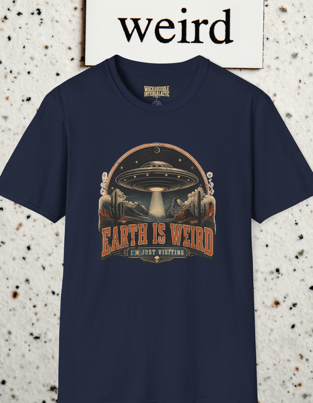 UFO Abduction T-Shirt — 'Earth Is Weird' Vintage Space Graphic
