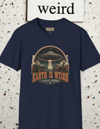 UFO Abduction T-Shirt — 'Earth Is Weird' Vintage Space Graphic