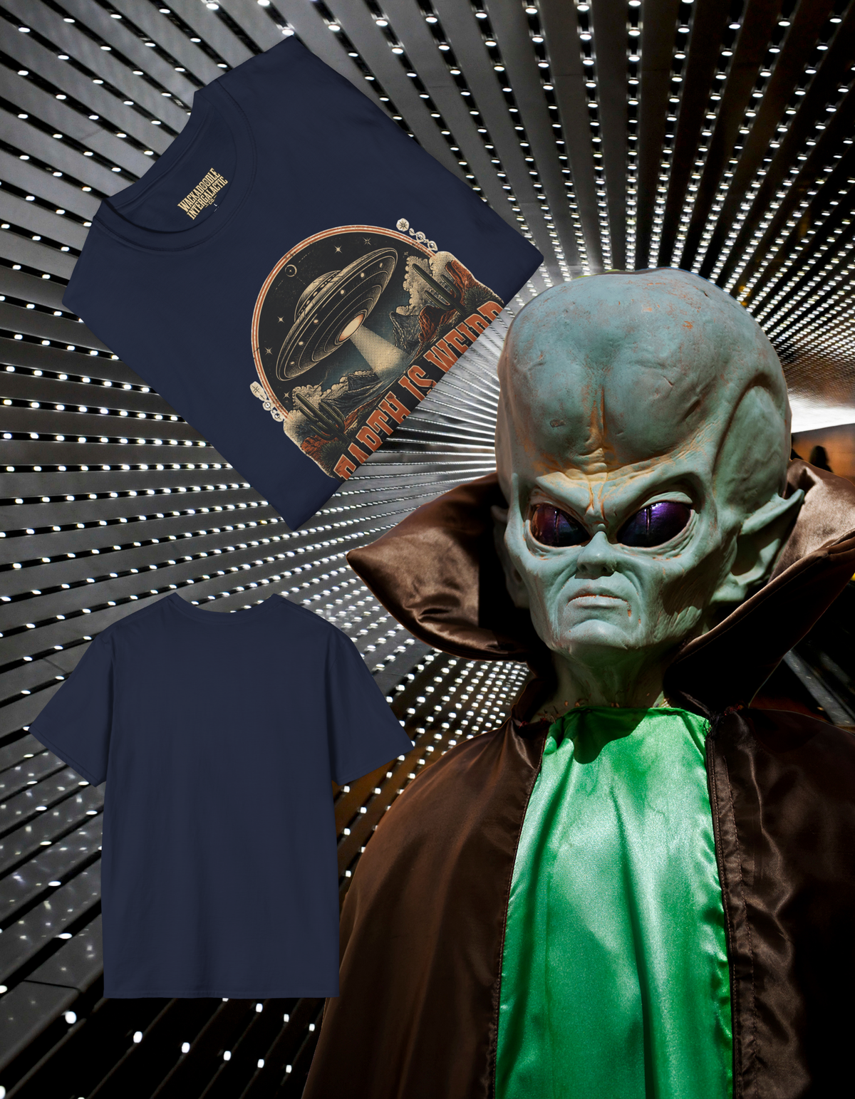 UFO Abduction T-Shirt — 'Earth Is Weird' Vintage Space Graphic