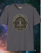 Alien Badge T‑Shirt – “Wackadoodle Intergalactic” Retro UFO Design